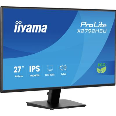 Monitor 'Iiyama ProLite X2792HSU', display con le seguenti caratteristiche: 27 pollici, IPS, risoluzione 1920x1080, cornice sottile, due altoparlanti, ecologico.