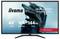 Il monitor gaming 'iiyama G-Master G4380UHSU' visualizza una grafica futuristica di un casco. Caratteristiche principali: 43 pollici, VA, 3840x2160, 144Hz, 0,3ms.