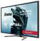 Monitor iiyama G-Master 43", modello G4380UHSU, risoluzione 3840x2160, VA, 144Hz, serie Red Eagle, caratterizzato da un design futuristico a forma di casco.