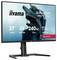 Un monitor per computer che mostra le sue specifiche: "27 pollici Fast IPS, 1920x1080, 240Hz, 0,4ms, compatibile con NVIDIA G-SYNC, Red Eagle."