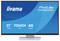 Monitor touchscreen 'iiyama ProLite T2752MSC', 27 pollici, tecnologia PCAP, rivestimento antiriflesso, visualizzato su sfondo blu.