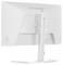 L'immagine mostra la vista posteriore di un monitor per computer iiyama G-Master bianco, caratterizzato da un supporto regolabile e da porte sul lato.