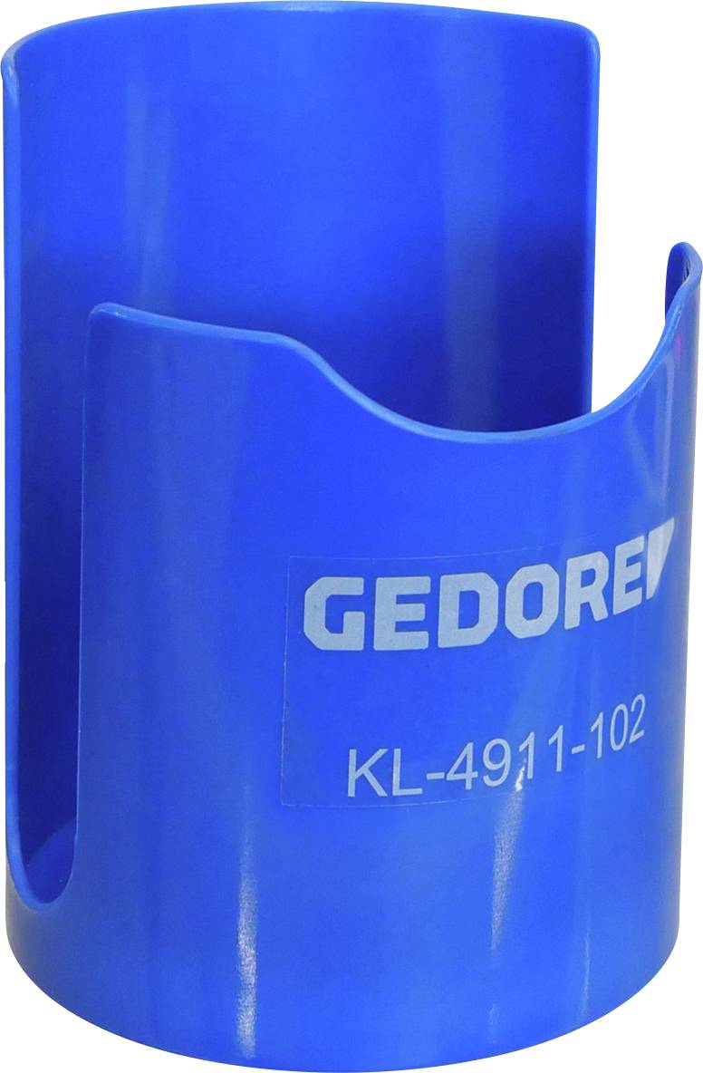 Un portautensili Gedore blu con il numero di modello "KL-4911-102" stampato su di esso.