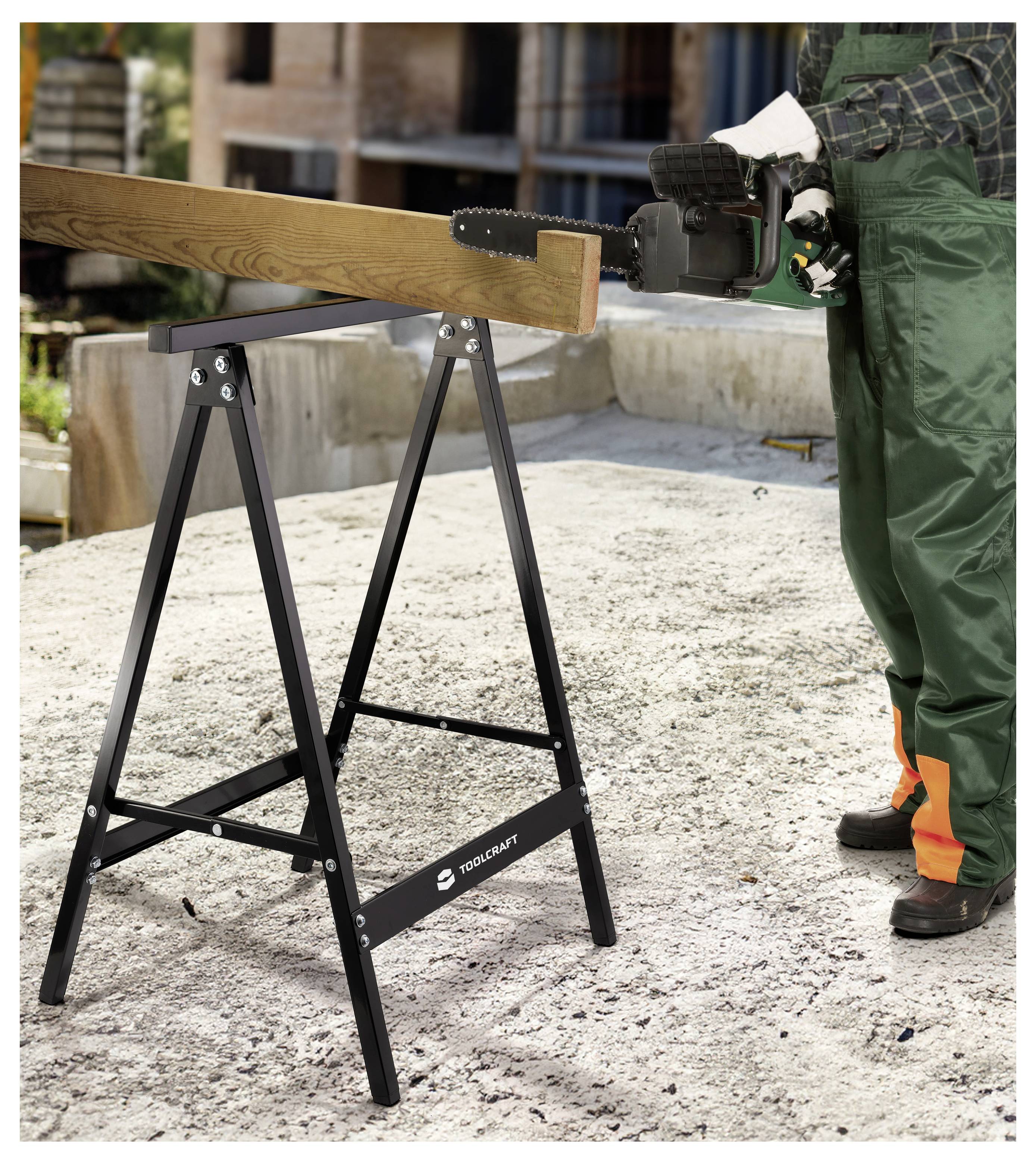 TOOLCRAFT TO-11058993 Acciaio Cavalletto Pieghevole 150 kg (L x A x P) 63.5 x 72.8 x 43 cm 4.8 kg 1 pz.-6