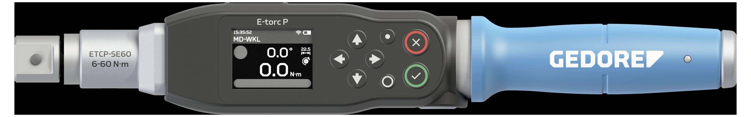 Gedore Elektronischer Drehmomentschlüssel E-torc GEDORE Profi Werkzeug ETCP-SE60 Chiave dinamometrica 9 x 12 mm 6 - 60 N-1
