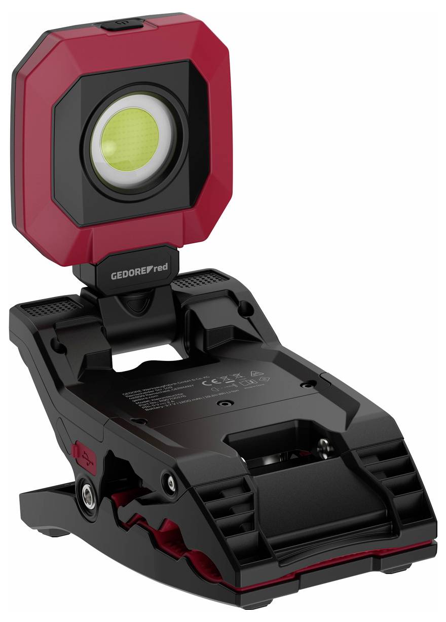 Gedore R95700176 Lampada da lavoro a batteria ricaricabile a batteria ricaricabile 100 lm, 300 lm, 700 lm, 1700 lm Quant-3