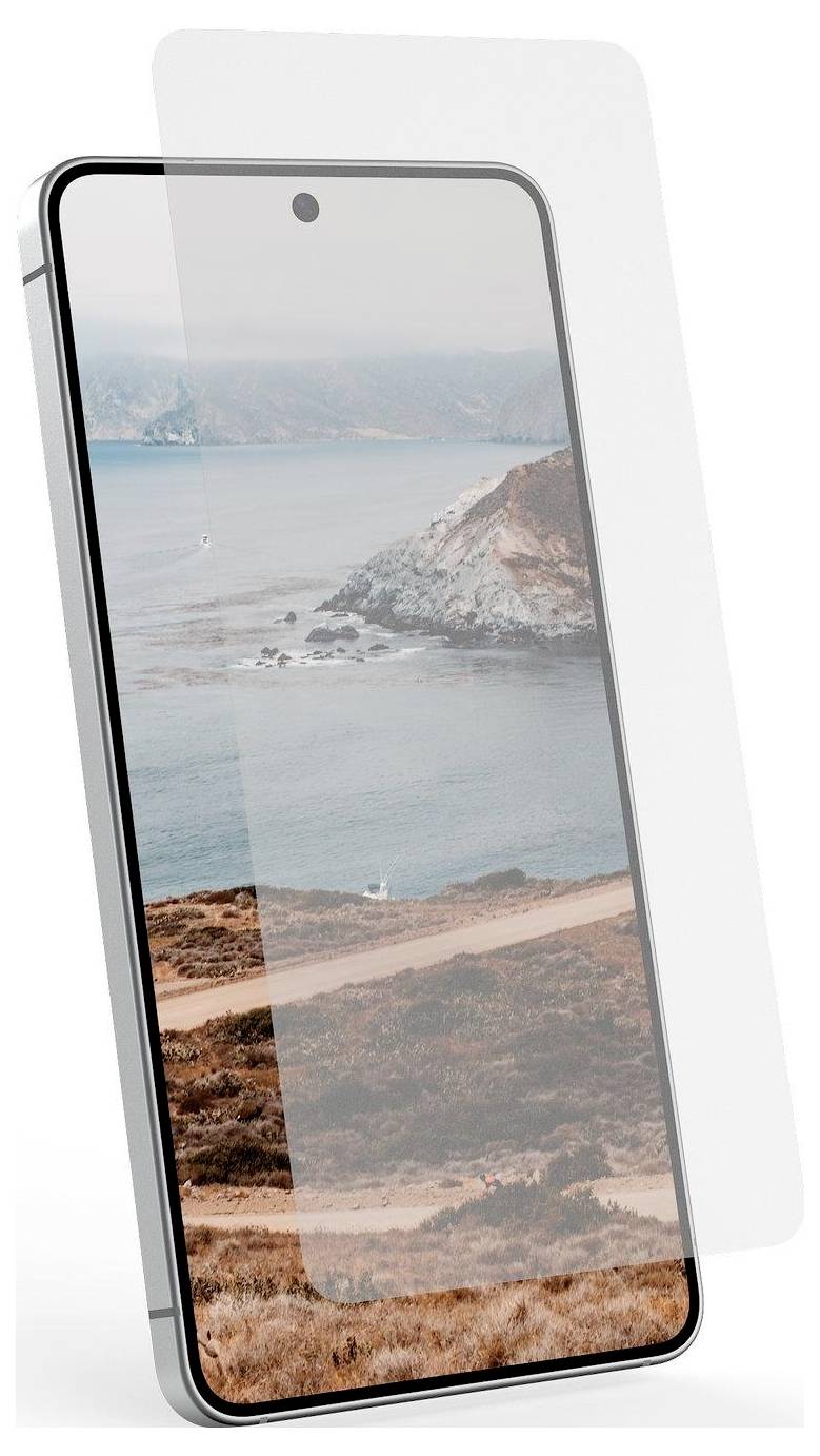 Dispositivo rettangolare nero con accento arancione e piccolo pulsante sul bordo inferiore.