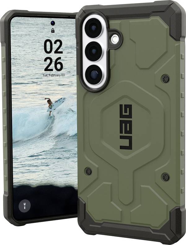 Urban Armor Gear Pathfinder Custodia Samsung Galaxy S26+ Olive Compatibile con MagSafe, Con modulo magnetico 214531117272