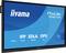 Display interattivo che mostra 'iiyama ProLite TE6513A', le caratteristiche includono 4K UHD, IFP, certificazione EDLA, slot OPS. Colore principale: blu.