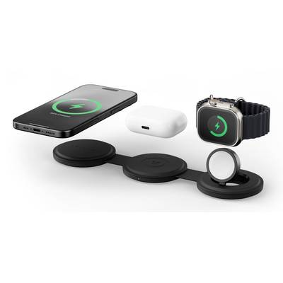 Satechi Caricatore a induzione Satechi OntheGo 3-in-1 Wireless Charger ST-QTG31K Nero-0