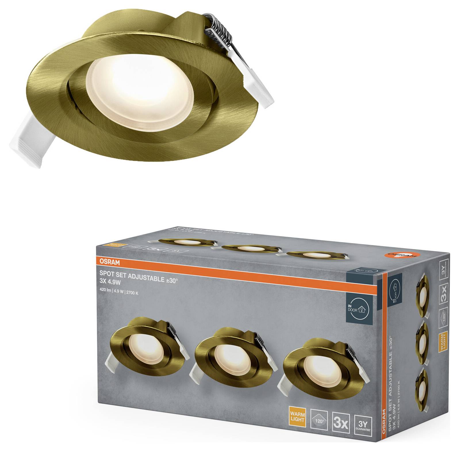 OSRAM HOMELIGHTING 4099854595707 Faretto da soffitto, Faretto LED da soffitto Verde bronzo-1
