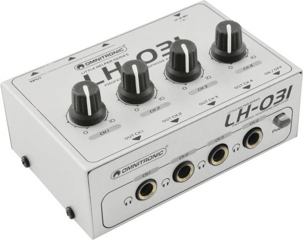 Omnitronic LH-031 Amplificatore per cuffie Argento