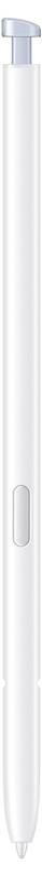 Una penna bianca elegante con clip in argento, caratterizzata da un design minimalista.