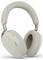 Cuffie Jabra over-ear color beige con fascia per la testa imbottita e padiglioni auricolari imbottiti, mostrate su sfondo bianco.