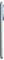 Vista laterale di uno smartphone moderno di colore azzurro chiaro, caratterizzato da un design elegante e sottile con pulsanti sul lato e un modulo fotocamera rialzato.