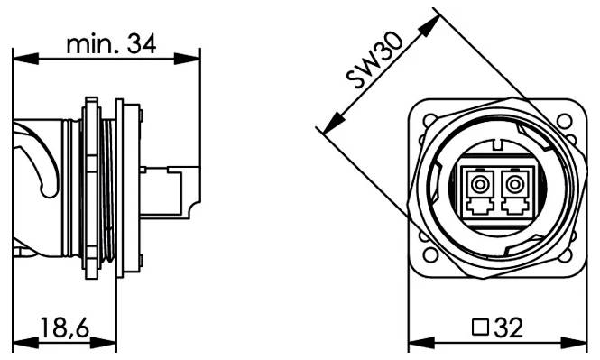 Telegärtner 100007576 Connettore per sensore o attuatore Giunto dritto 1 pz.-1