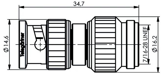 Telegärtner 100023634 100023634 Adattatore TNC Spina BNC - Spina TNC 1 pz. Pezzo-1