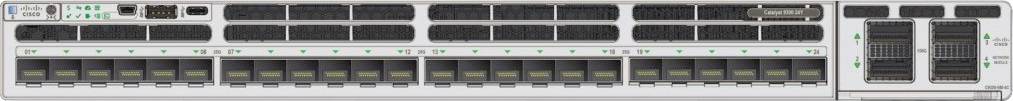 Un interruttore Cisco Catalyst 1000 Series con più porte Ethernet, progettato per la connettività di rete di piccole e medie aziende.