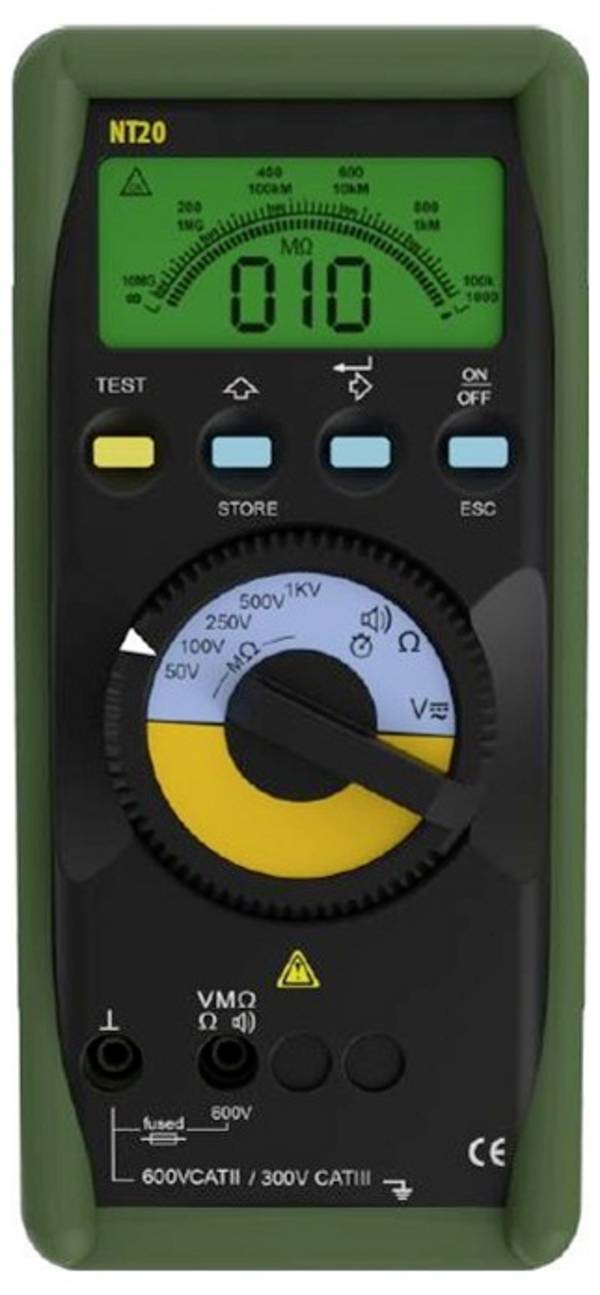 Lumel 1 kV Isolationstester NT20, 2 Gohm Misuratore di isolamento  50 V, 100 V, 250 V, 500 V, 1000 V 2 GΩ