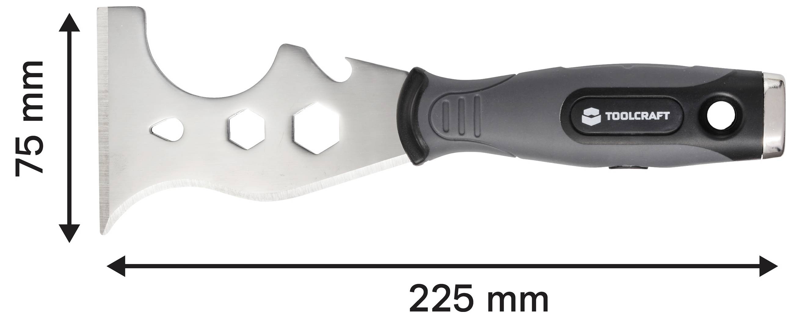 TOOLCRAFT TO-11225955 Spatola multifunzione (L x L) 225 mm x 75 mm-9