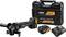 Kit smerigliatrice angolare senza fili DeWalt x McLaren Special Edition con due batterie, caricabatterie e custodia da trasporto.