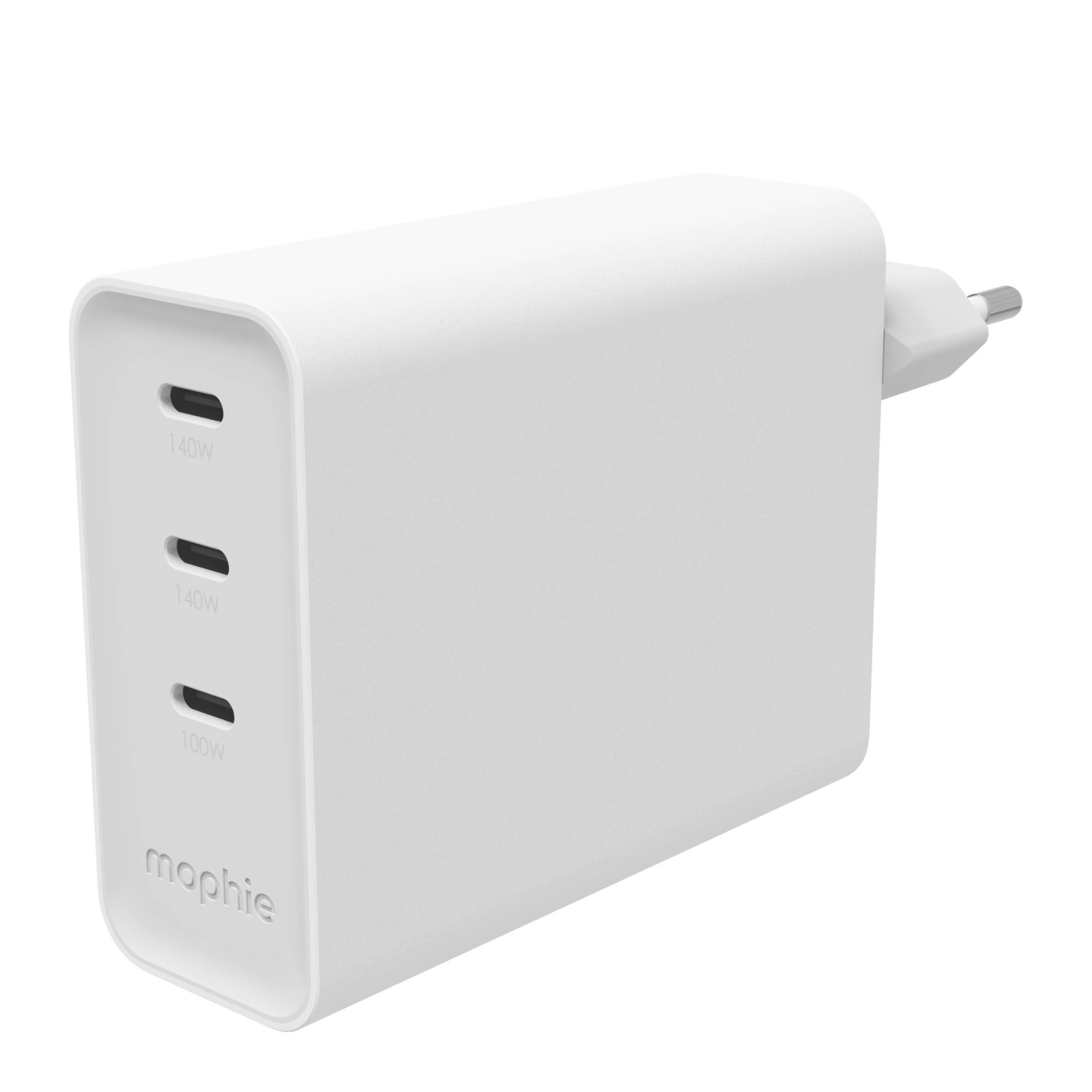 ZAGG GaN 140W Caricatore USB 140 W 3x USB-C ® Consegna di potenza Bianco mobile, Ambiente interno GaN, USB Power Delivery (USB-PD)