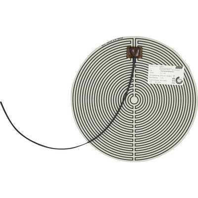 Bobina antenna circolare RFID/NFC con cavo nero e piccolo connettore allegato, mostrata su sfondo bianco.