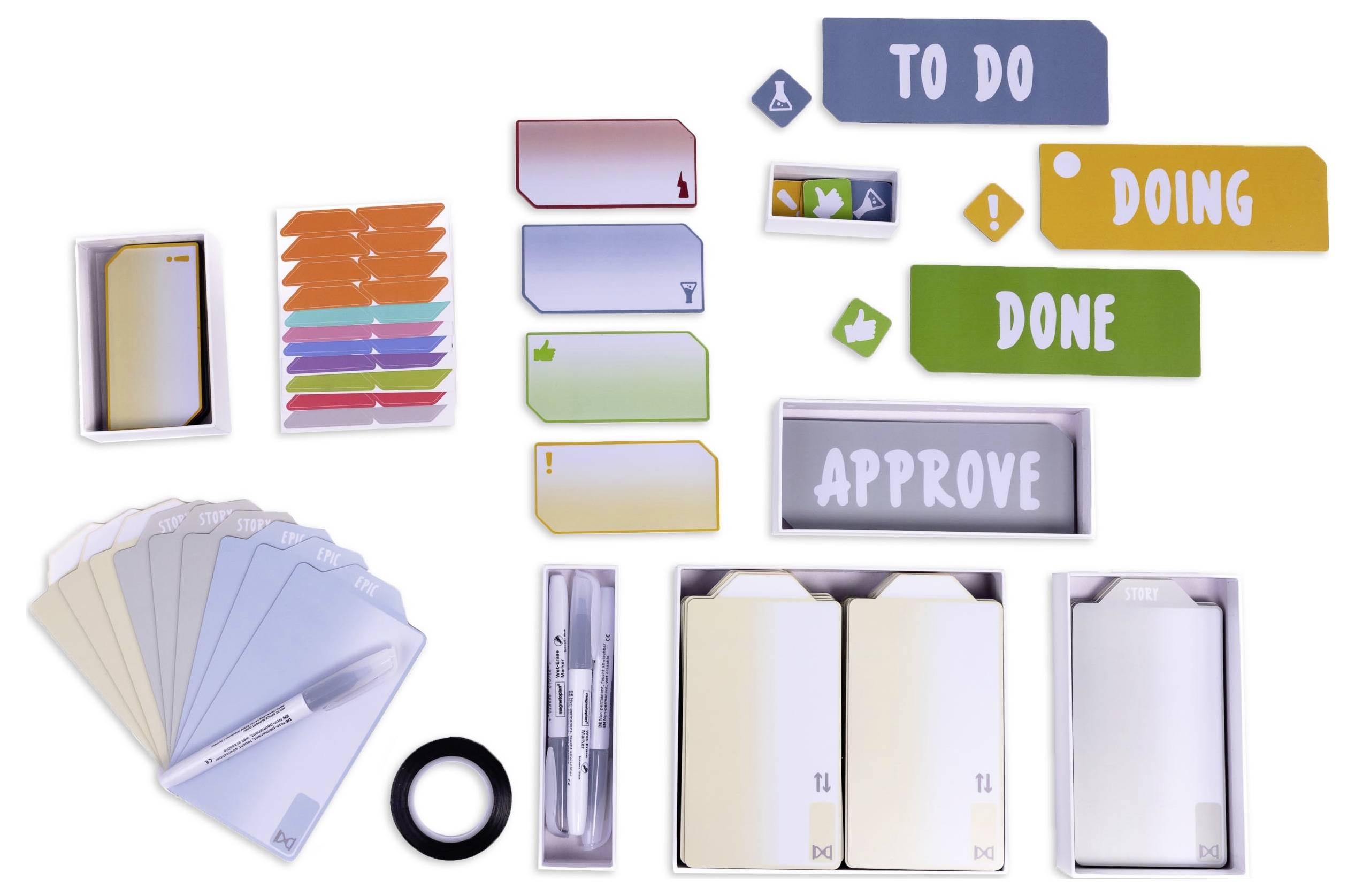 magnetoplan Kit accessori lavagna bianca Whiteboard Sprintbox Multicolore-2