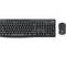 Set di tastiera wireless e mouse Logitech nero mostrato su uno sfondo bianco