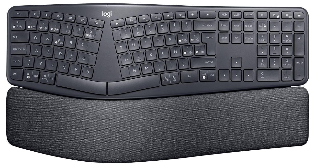 Logitech Ergo K860 Senza fili Tastiera Spagnola, QWERTY Grafite-4
