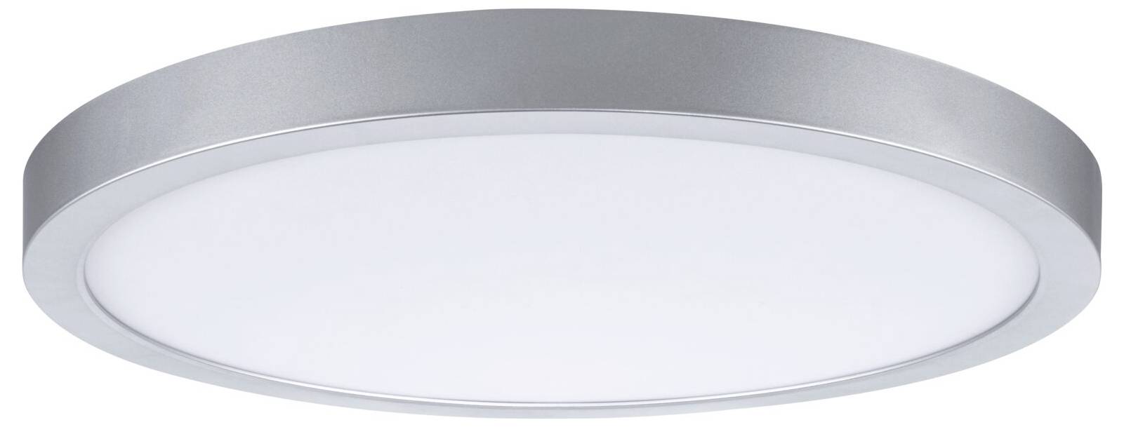 Plafoniera LED a incasso rotonda in argento con diffusore bianco