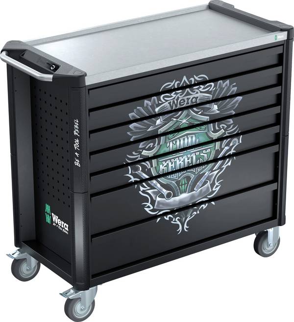 Wera 05150135001 Carrello di lavoro Acciaio, Acciaio inox, Schiuma EVA Colore: Nero
