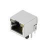 Weidmüller RJ45C5 R1U 2.8N4G/Y RL Connettore per circuito stampato modulare presa RJ45, CAT. 5 , collegamento saldato THT/THR, schermatura: Sì, LED: Sì, oro su nichel, nastro adesivo 2562950000 Presa Numero di poli 12 Nero 200 pz.