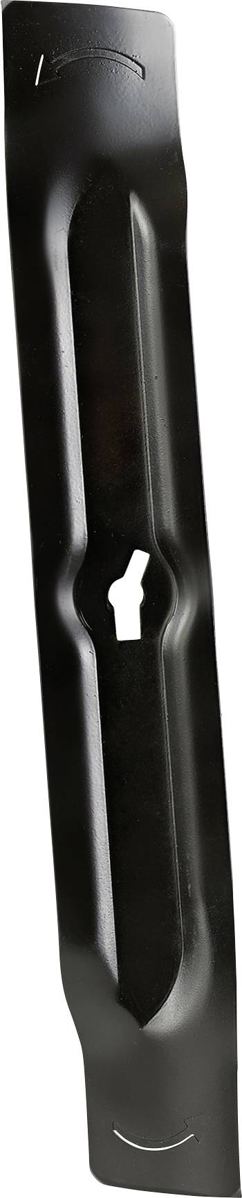 Supporto o staffa da parete in plastica nera con lungo spazio verticale e ritagli curvi nella parte superiore e inferiore.