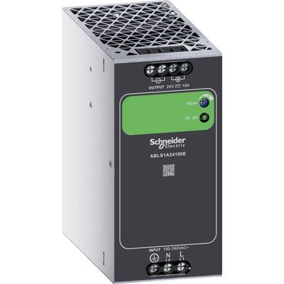 Unità di alimentazione per potenza industriale Schneider Electric con pannello frontale verde, morsetti di uscita nella parte superiore, morsetti di ingresso nella parte inferiore e griglia di ventilazione nella parte superiore.