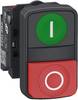 Schneider Electric XB5AL734155 Pulsante doppio, Harmony XB5, plastica, 22 mm, verde, rosso, siglata i/o, non agganciante, 1 a. di chius., Push-in Pulsante doppio 10 pz.