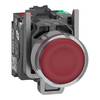 Schneider Electric XB4BW34B55 Pulsante luminoso, Harmony XB4, metallo, 22 mm, rosso, in bianco, LED, calotta liscia, 1 a. di chius., 24 V c.a., push-in Pulsante luminoso 1 pz.