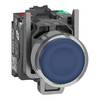 Schneider Electric XB4BW36B55 Pulsante luminoso, Harmony XB4, metallo, 22 mm, blu, in bianco, LED, calotta liscia, 1 a. di chius., 24 V c.a., push-in Pulsante luminoso 1 pz.