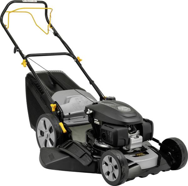 ALPINA Outdoor  Benzina o Miscela Tagliaerba   Espulsione posteriore, Scarico laterale, funzione mulching, Incl. Auto-azionamento, con regolazione dell'altezza di taglio, manico regolabile in altezza, Tirante regolabile 2,75 kW  Larghezza di taglio (max.) 51 cm Adatto per Prati fino a 1800 m²