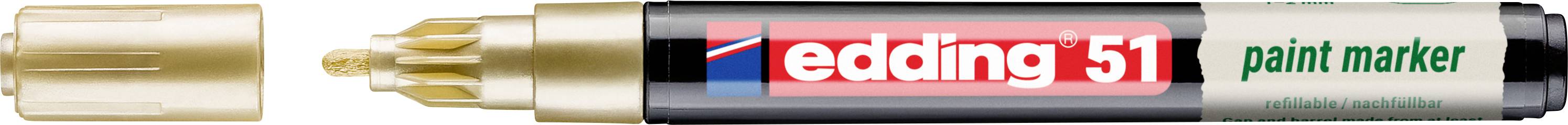 Edding 51 EcoLine 4-51-053 Marcatore a vernice Oro 1 mm, 2 mm