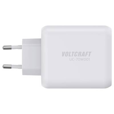 VOLTCRAFT UC-70W001 Caricatore USB 70 W 1x 2 USB-A, 2x USB-C ® Ricarica rapida, USB PD 3.2 Bianco Ambiente interno GaN-2