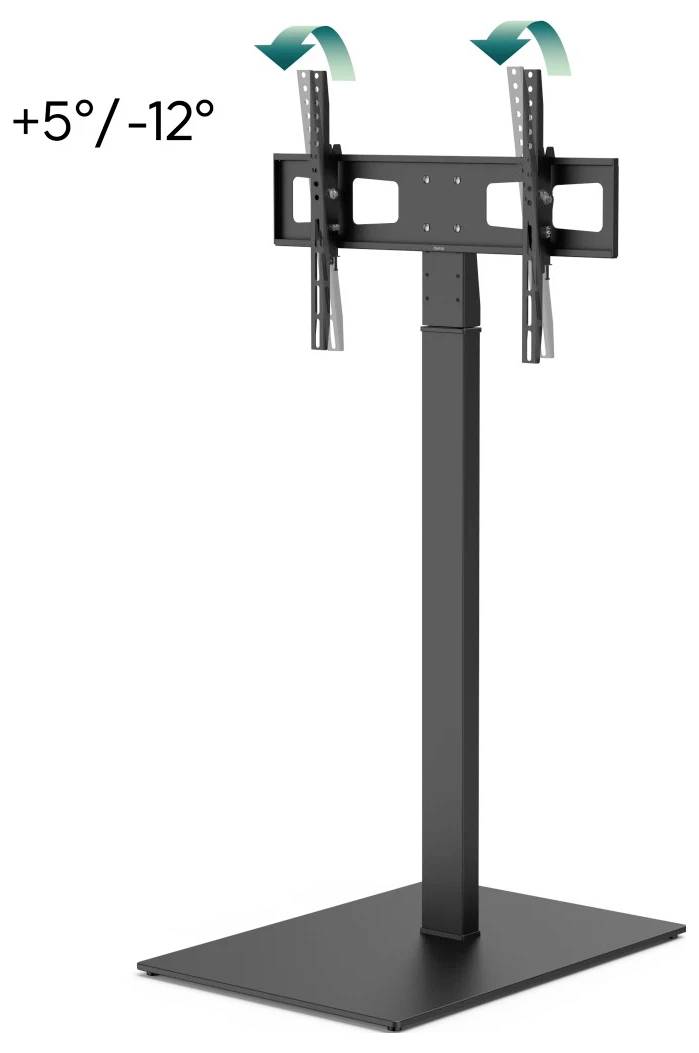 Supporto TV da pavimento regolabile con piastra di montaggio VESA e angolo di inclinazione +5°/-12°