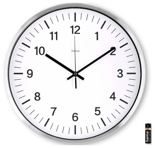 Hama 00185877 Radiocontrollato Orologio da parete 35 cm x 350 cm x 350 mm x 350 mm x 35 mm Argento-3