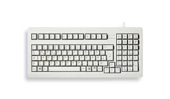 CHERRY G80-1800 COMPACT / DE / GREY Cablato Tastiera Tedesco, QWERTZ Grigio-0
