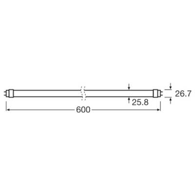 OSRAM Tubo a LED ERP: E (A - G) G13 A forma tubolare T8 Reattore convenzionale, Reattore basse perdite 18 W Bianco luce -2