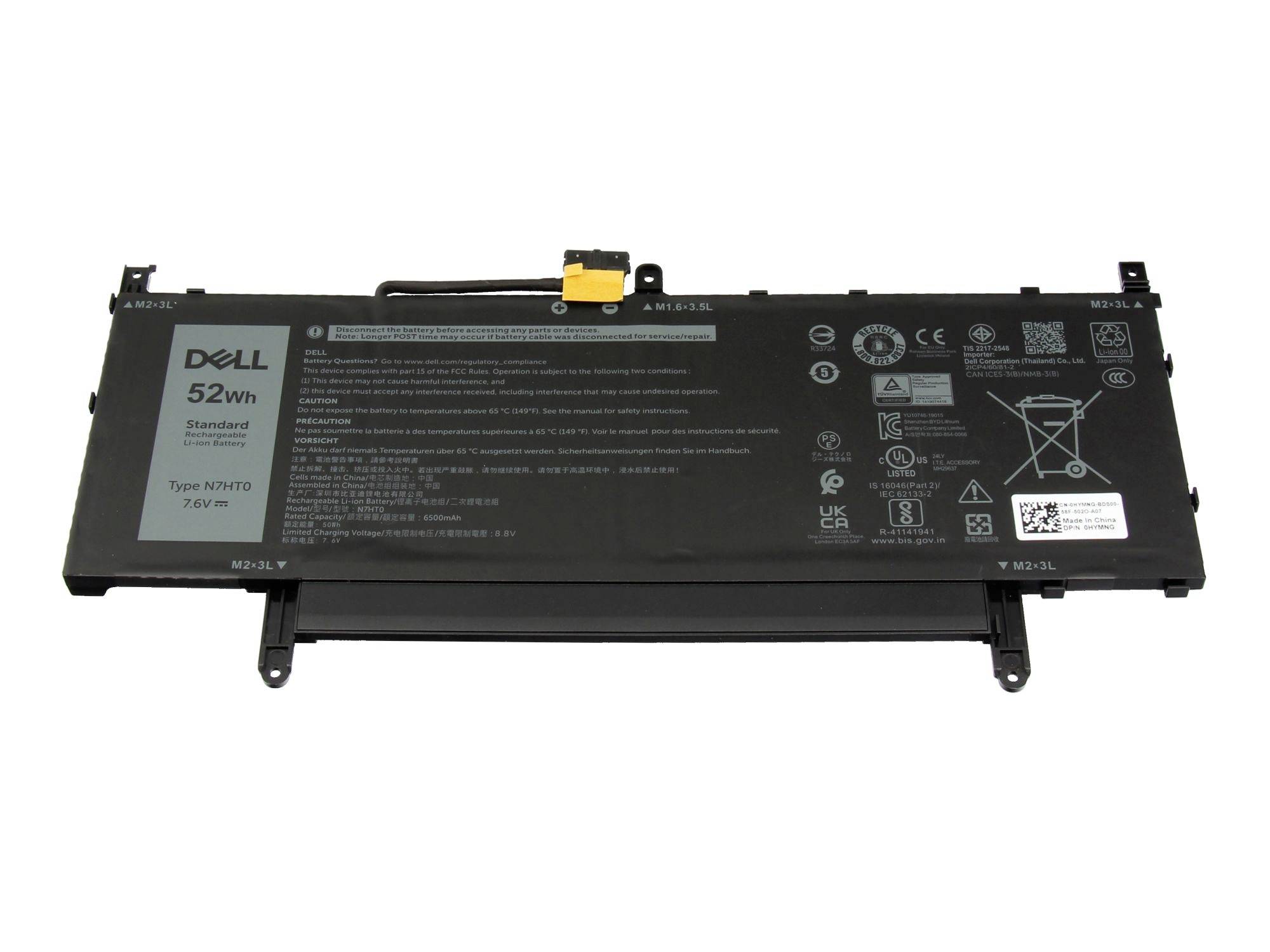 Batteria per notebook Dell Akku HYMNG 7.60 V 6500 mAh Dell-0