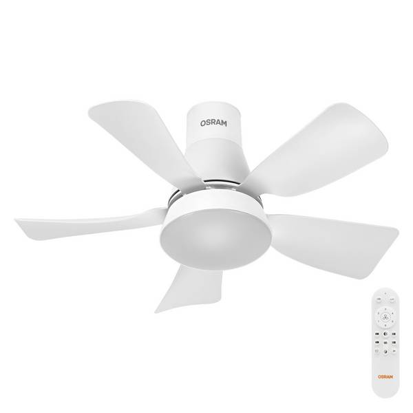 OSRAM Ceiling Fan Leste 445mm 21W CCT Ventilatore da soffitto  21 W (Ø) 445 mm  con illuminazione, con telecomando, Dimmerabile, Timer