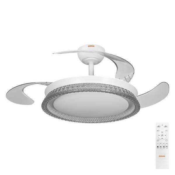 OSRAM Ceiling Fan Cierzo 1220mm 60W CCT RGB Ventilatore da soffitto  60 W (Ø) 1220 mm  con illuminazione, con telecomando, Dimmerabile, Timer