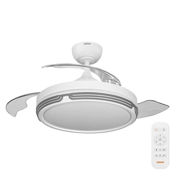 OSRAM Ceiling Fan Leveche 1060mm 66W CCT Ventilatore da soffitto  66 W (Ø) 1060 mm  con illuminazione, con telecomando, Dimmerabile, Timer