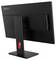 Vista posteriore di un monitor desktop Lenovo su supporto, che mostra il supporto del display e l'area dei cavi.